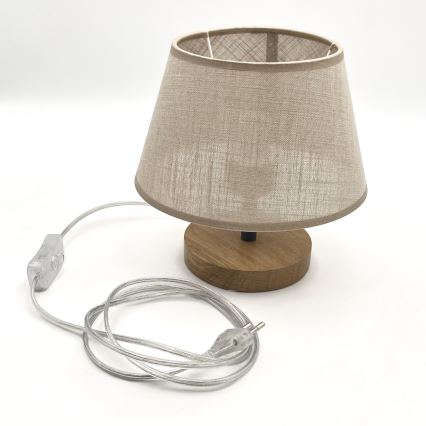 Brilagi - LED Pöytävalaisin ANTHONY 1xE14/40W/230V tammi/beige