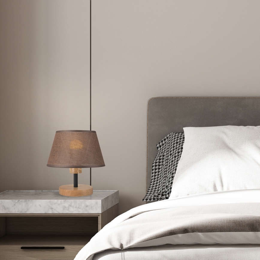 Brilagi - LED Pöytävalaisin ANTHONY 1xE14/40W/230V tammi/ruskea