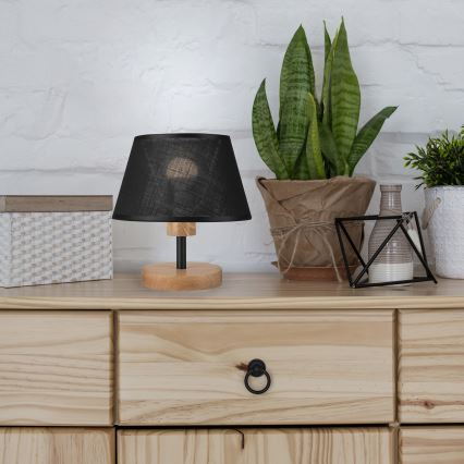 Brilagi - LED Pöytävalaisin ANTHONY 1xE27/60W/230V tammi/musta