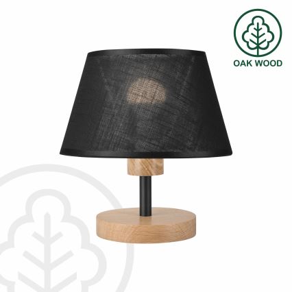 Brilagi - LED Pöytävalaisin ANTHONY 1xE27/60W/230V tammi/musta