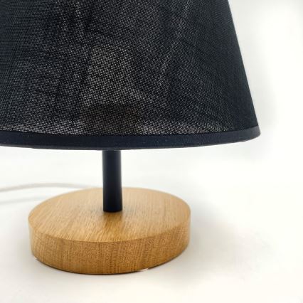 Brilagi - LED Pöytävalaisin ANTHONY 1xE27/60W/230V tammi/musta