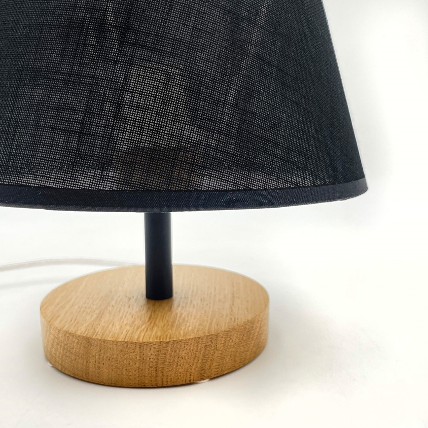Brilagi - LED Pöytävalaisin ANTHONY 1xE27/60W/230V tammi/musta