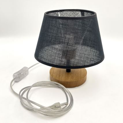 Brilagi - LED Pöytävalaisin ANTHONY 1xE27/60W/230V tammi/musta