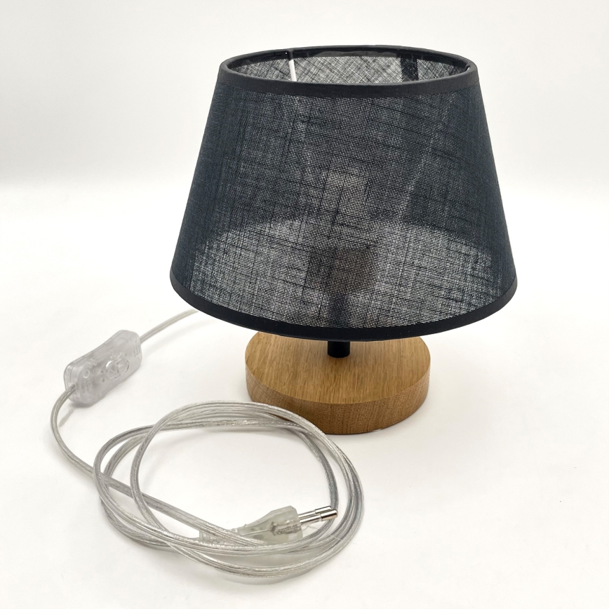 Brilagi - LED Pöytävalaisin ANTHONY 1xE27/60W/230V tammi/musta