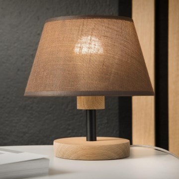 Brilagi - LED Pöytävalaisin ANTHONY 1xE27/60W/230V tammi/ruskea