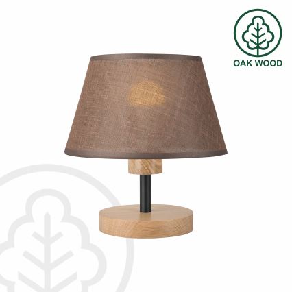 Brilagi - LED Pöytävalaisin ANTHONY 1xE27/60W/230V tammi/ruskea