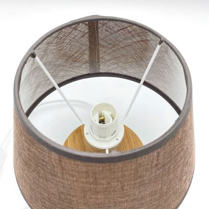 Brilagi - LED Pöytävalaisin ANTHONY 1xE27/60W/230V tammi/ruskea