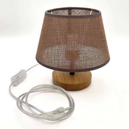 Brilagi - LED Pöytävalaisin ANTHONY 1xE27/60W/230V tammi/ruskea