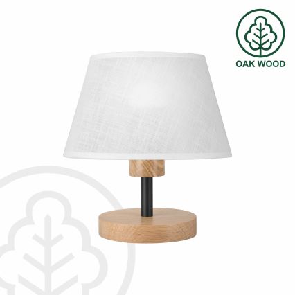 Brilagi - LED Pöytävalaisin ANTHONY 1xE27/60W/230V tammi/valkoinen