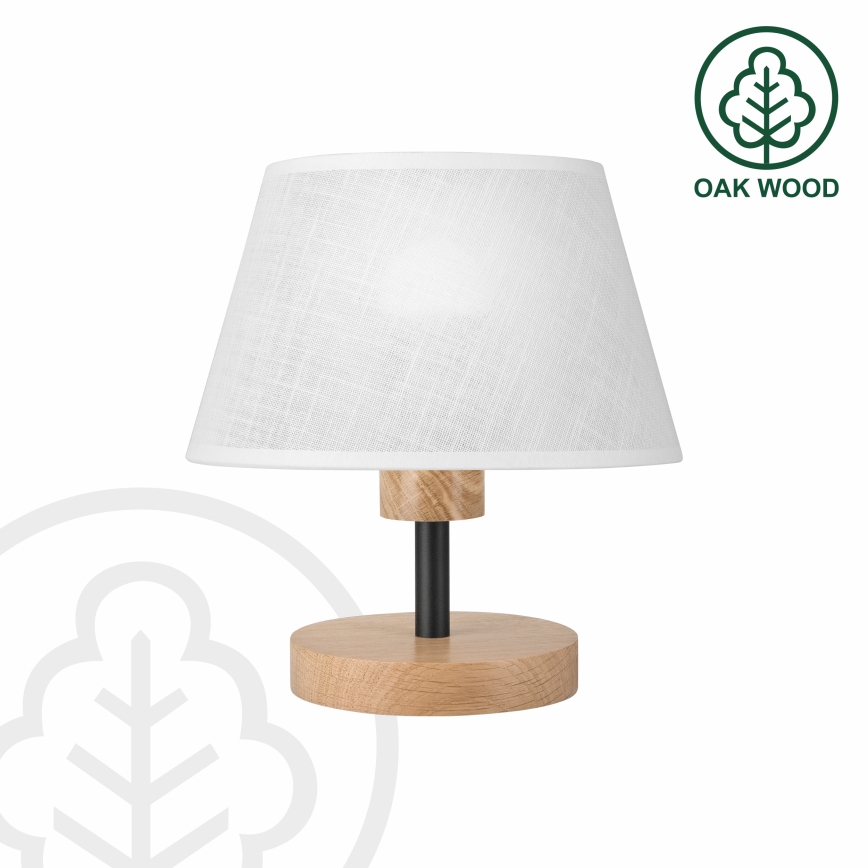 Brilagi - LED Pöytävalaisin ANTHONY 1xE27/60W/230V tammi/valkoinen