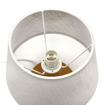 Brilagi - LED Pöytävalaisin ANTHONY 1xE27/60W/230V tammi/valkoinen