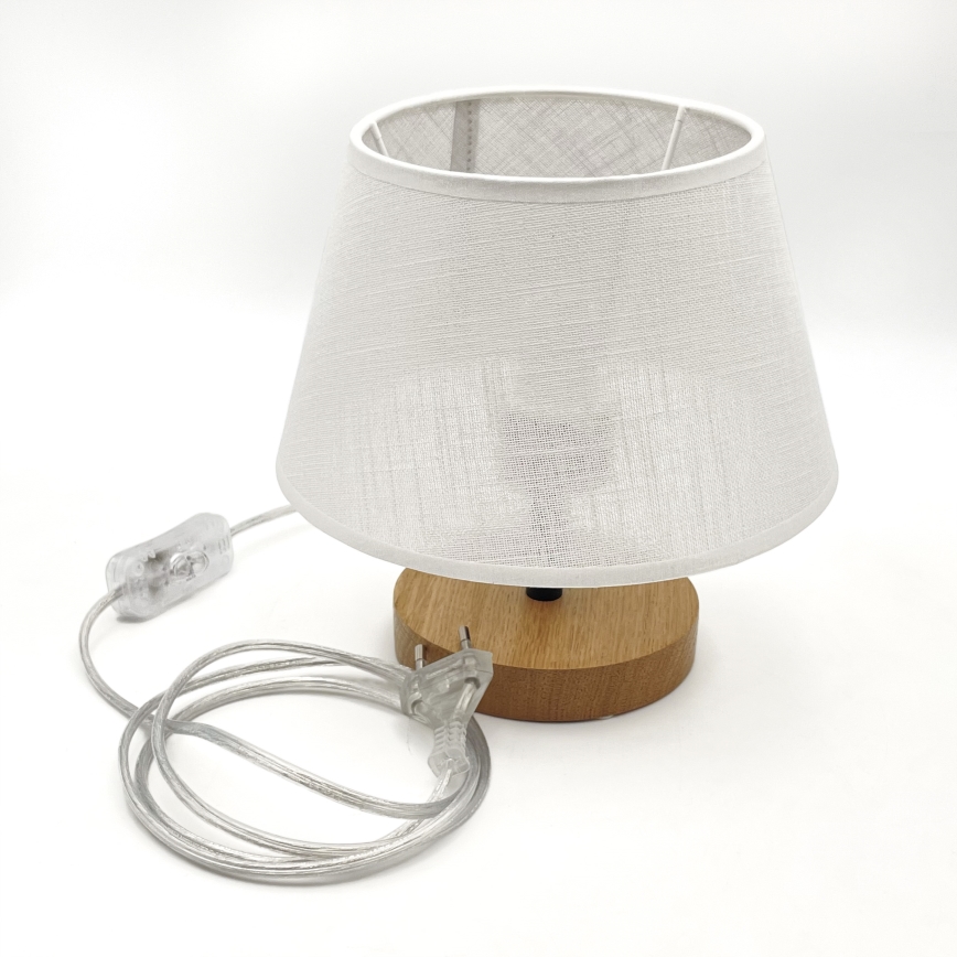 Brilagi - LED Pöytävalaisin ANTHONY 1xE27/60W/230V tammi/valkoinen
