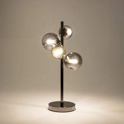 Brilagi - LED-pöytävalaisin MILLA 4xG9/3W/230V kiiltävä kromi/savuinen