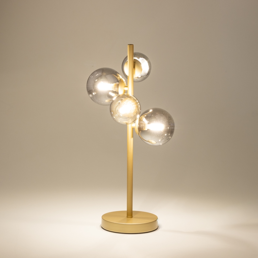 Brilagi - LED-pöytävalaisin MILLA 4xG9/3W/230V kulta/savuinen