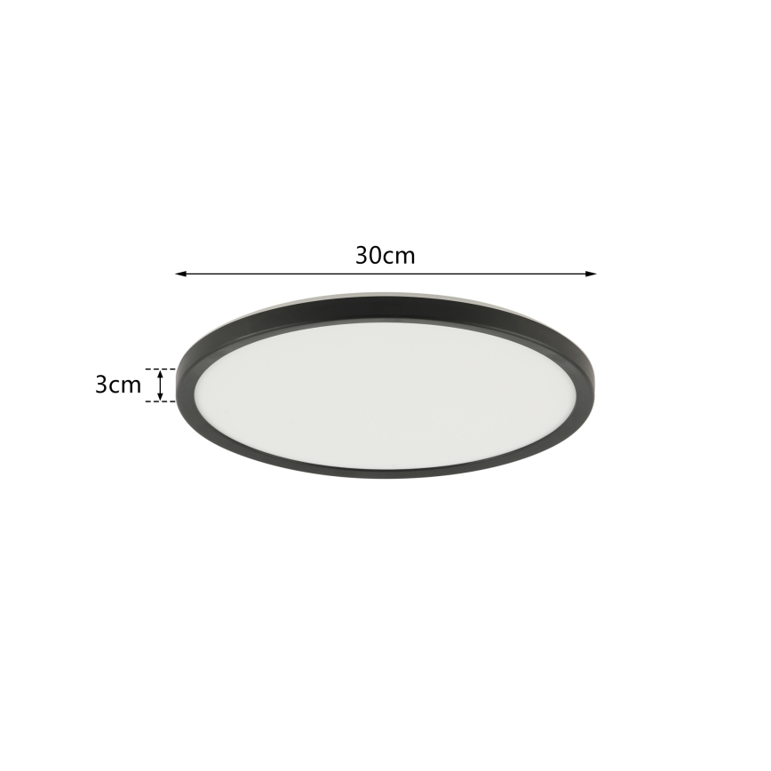 Brilagi - LED RGBW himmennettävä kattovalaisin ULTRA SLIM LED/18W/230V 2700-6500K halkaisija 30 cm musta + kaukosäädin