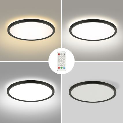 Brilagi - LED RGBW Himmennettävä kattovalo ULTRA SLIM LED/18W/230V 2700-6500K halkaisija 30 cm musta + kauko-ohjaus