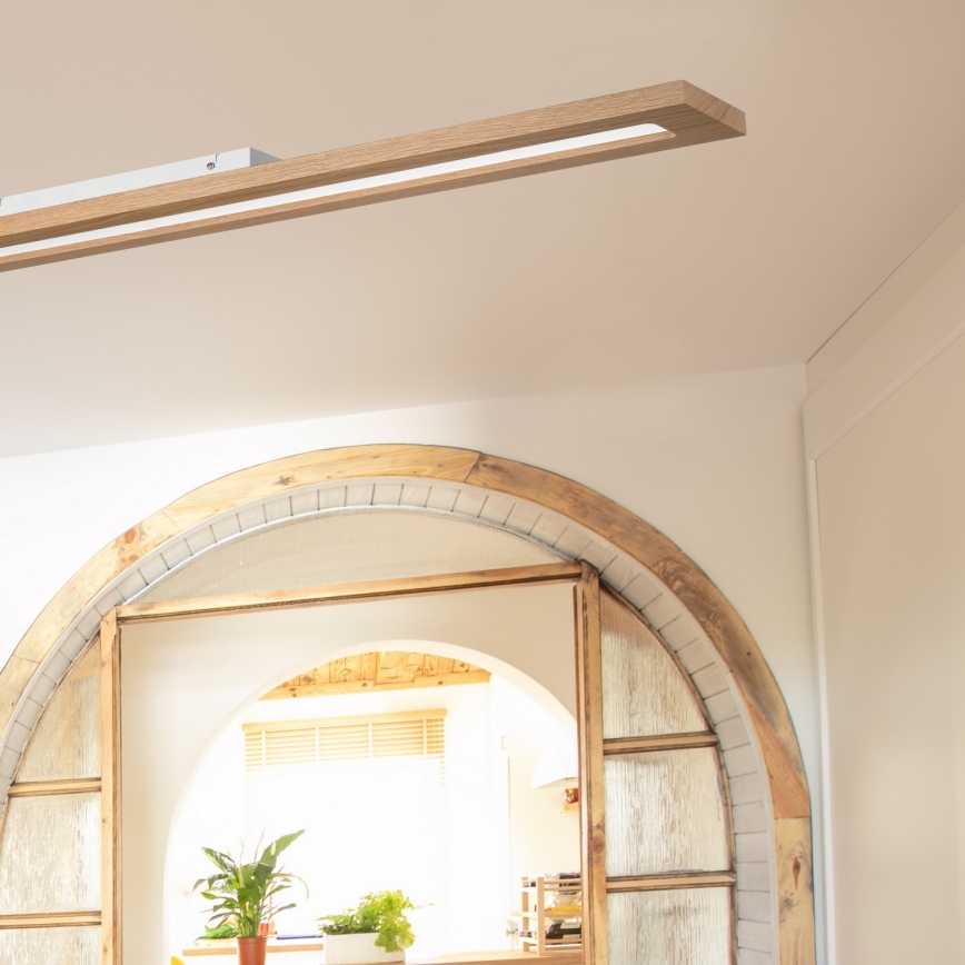 Brilagi - LED RGBW Himmennyspaneeli WOODY FRAME LED/34W/230V 11,5x123 cm 2700-6500K tammi + kauko-ohjaus