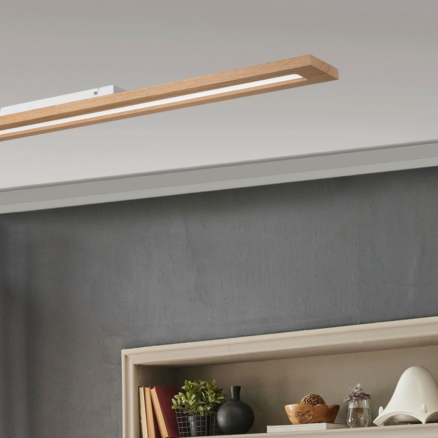 Brilagi - LED RGBW Himmennyspaneeli WOODY FRAME LED/34W/230V 11,5x123 cm 2700-6500K tammi + kauko-ohjaus