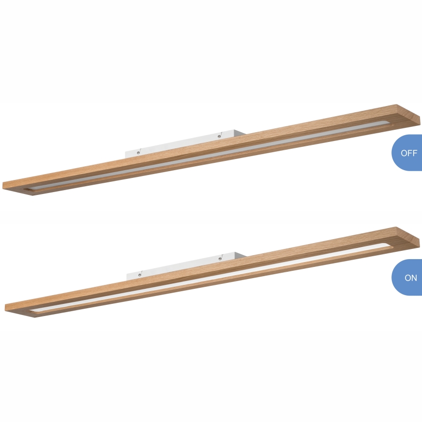 Brilagi - LED RGBW Himmennyspaneeli WOODY FRAME LED/34W/230V 11,5x123 cm 2700-6500K tammi + kauko-ohjaus