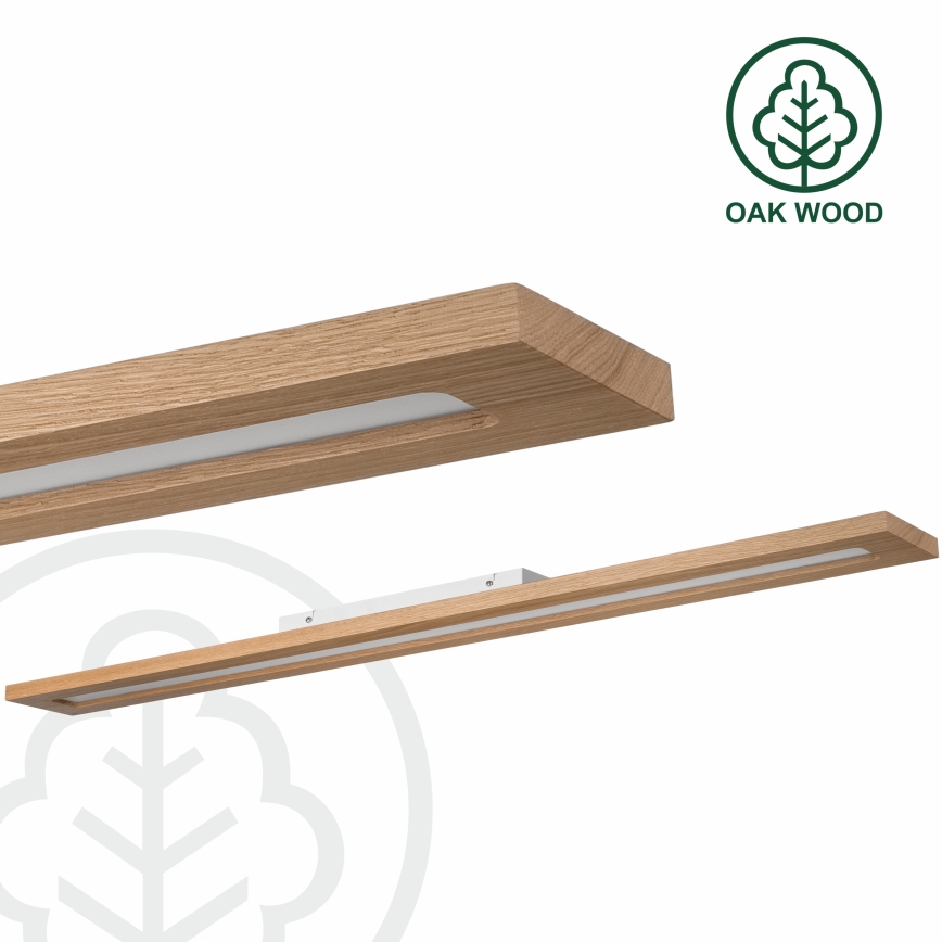 Brilagi - LED RGBW Himmennyspaneeli WOODY FRAME LED/34W/230V 11,5x123 cm 2700-6500K tammi + kauko-ohjaus