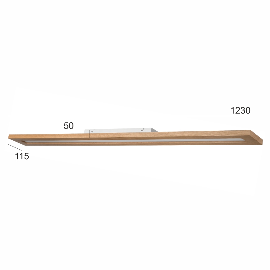 Brilagi - LED RGBW Himmennyspaneeli WOODY FRAME LED/34W/230V 11,5x123 cm 2700-6500K tammi + kauko-ohjaus