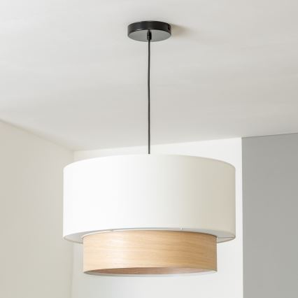 Brilagi - LED-riippuvalaisin johdolla CERIA 1xE27/40W/230V halkaisija 50 cm valkoinen/beige