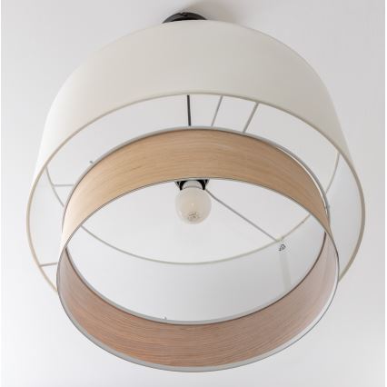 Brilagi - LED-riippuvalaisin johdolla CERIA 1xE27/40W/230V halkaisija 50 cm valkoinen/beige