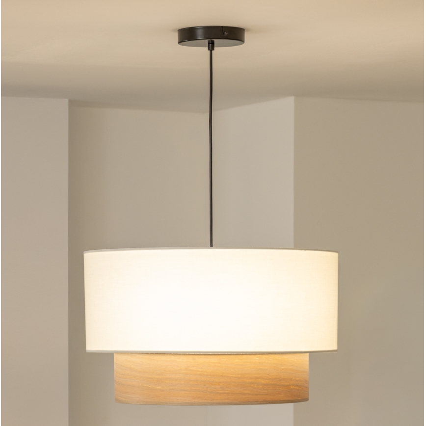 Brilagi - LED-riippuvalaisin johdolla CERIA 1xE27/40W/230V halkaisija 50 cm valkoinen/beige
