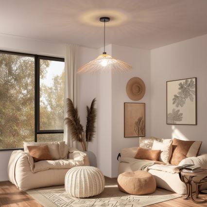 Brilagi - LED-riippuvalaisin johdolla CERIA BOHO 1xE27/40W/230V halkaisija 100 cm, bambu