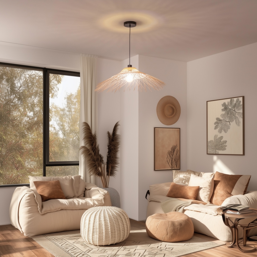 Brilagi - LED-riippuvalaisin johdolla CERIA BOHO 1xE27/40W/230V halkaisija 100 cm, bambu