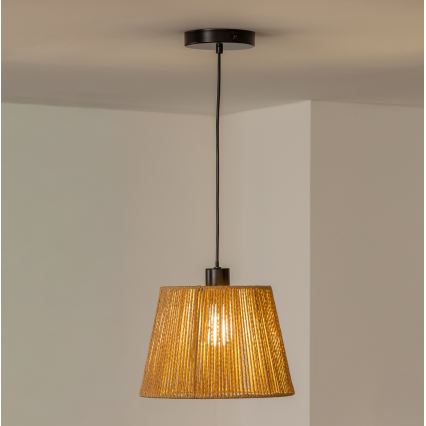 Brilagi - LED-riippuvalaisin johdolla CERIA BOHO 1xE27/40W/230V Ø 28 cm, ruskea