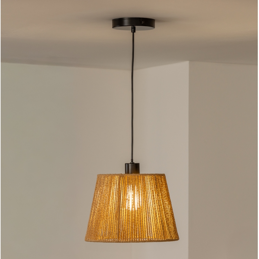 Brilagi - LED-riippuvalaisin johdolla CERIA BOHO 1xE27/40W/230V Ø 28 cm, ruskea