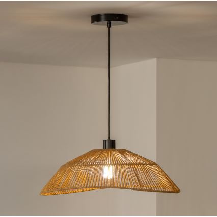 Brilagi - LED-riippuvalaisin johdolla CERIA BOHO 1xE27/40W/230V Ø 50 cm ruskea