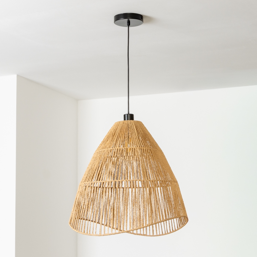 Brilagi - LED-riippuvalaisin johdolla CERIA BOHO 1xE27/40W/230V ø 50 cm ruskea