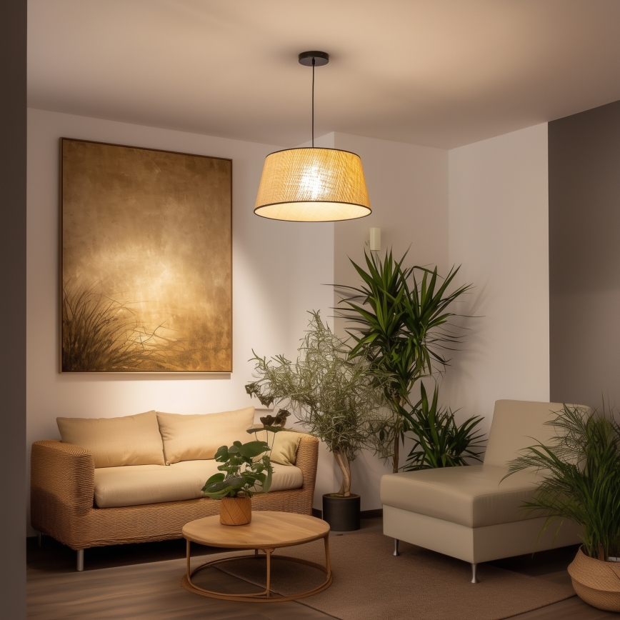 Brilagi - LED-riippuvalaisin kaapelilla CERIA 1xE27/40W/230V halkaisija 50 cm beige