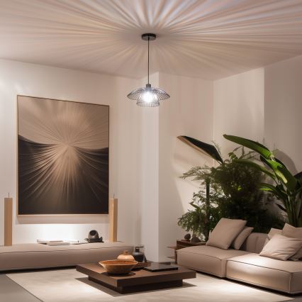 Brilagi - LED-riippuvalaisin langalla CERIA WIRE 1xE27/40W/230V halkaisija 38 cm musta