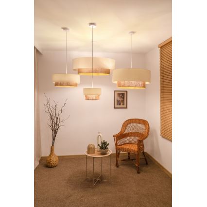 Brilagi - LED-riippuvalaisin vaijerilla, Boho-tyyli, 3xE27/15W/230V, halkaisija 60 cm