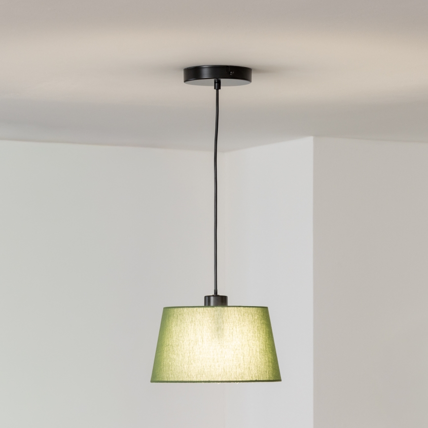 Brilagi - LED-riippuvalaisin vaijerilla CERIA 1xE27/40W/230V halkaisija 25 cm vihreä