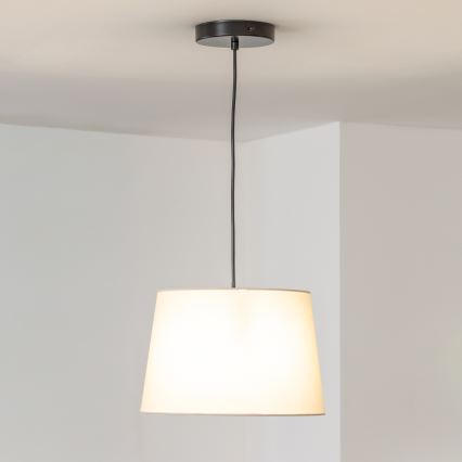 Brilagi - LED-riippuvalaisin vaijerilla CERIA 1xE27/40W/230V halkaisija 30 cm beigen sävyinen