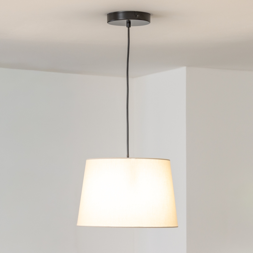 Brilagi - LED-riippuvalaisin vaijerilla CERIA 1xE27/40W/230V halkaisija 30 cm beigen sävyinen