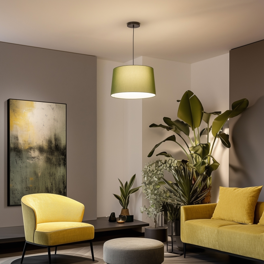 Brilagi - LED-riippuvalaisin vaijerilla CERIA 1xE27/40W/230V halkaisija 45 cm vihreä