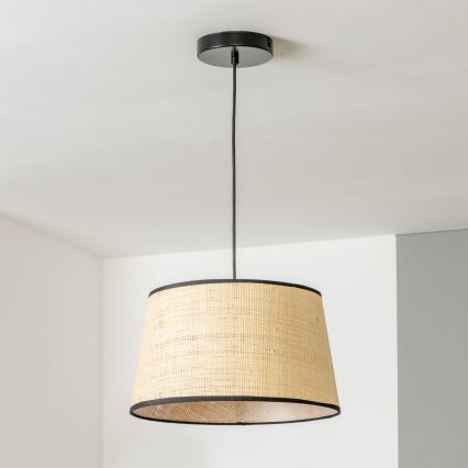Brilagi - LED-riippuvalaisin vaijerilla CERIA 1xE27/40W/230V Ø 35 cm, beigen värinen