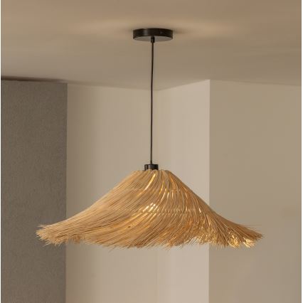 Brilagi - LED-riippuvalaisin vaijerilla CERIA BOHO 1xE27/40W/230V, halkaisija 100 cm, rottinki