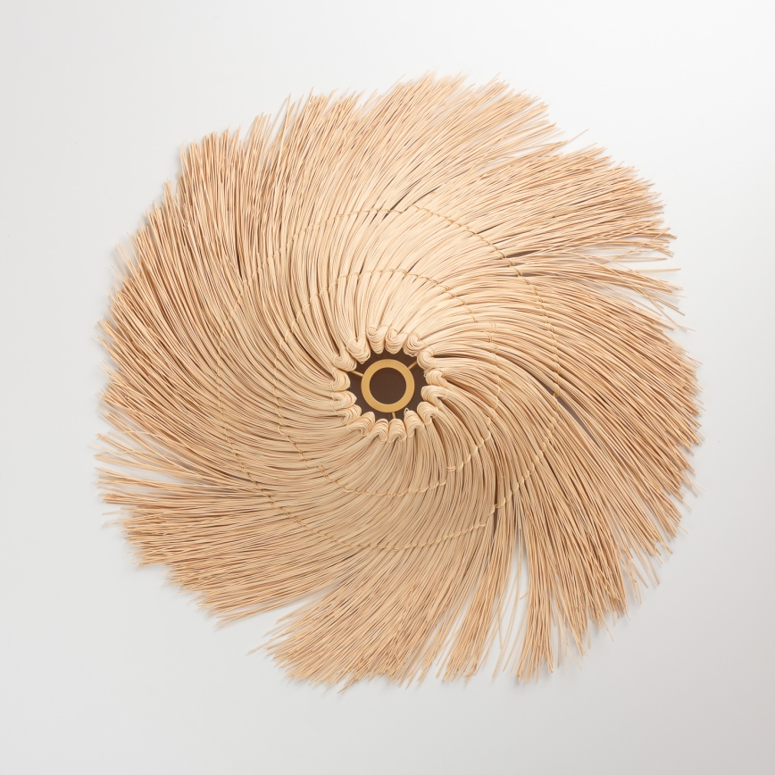 Brilagi - LED-riippuvalaisin vaijerilla CERIA BOHO 1xE27/40W/230V, halkaisija 100 cm, rottinki