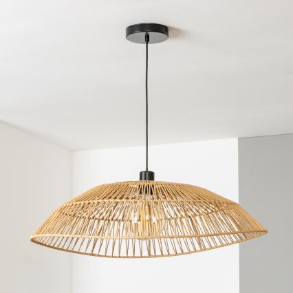 Brilagi - LED-riippuvalaisin vaijerilla CERIA BOHO 1xE27/40W/230V, halkaisija 70 cm, ruskea