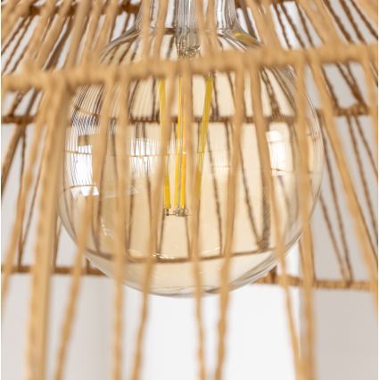 Brilagi - LED-riippuvalaisin vaijerilla CERIA BOHO 1xE27/40W/230V, halkaisija 70 cm, ruskea