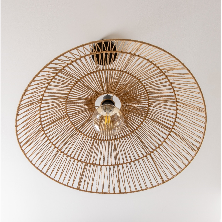 Brilagi - LED-riippuvalaisin vaijerilla CERIA BOHO 1xE27/40W/230V, halkaisija 70 cm, ruskea