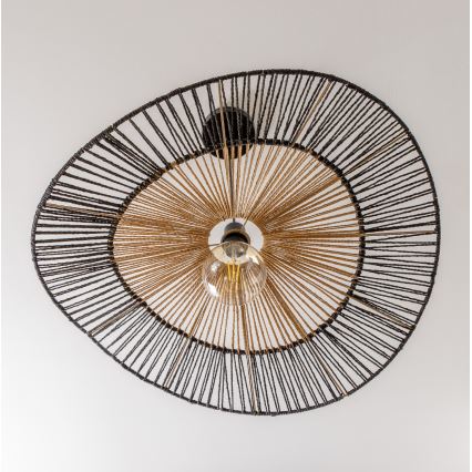 Brilagi - LED-riippuvalaisin vaijerilla CERIA BOHO 1xE27/40W/230V Ø 50 cm musta/ruskea