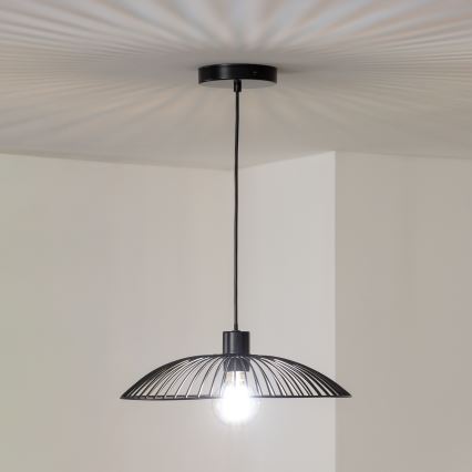 Brilagi - LED-riippuvalaisin vaijerilla CERIA WIRE 1xE27/40W/230V halkaisija 26 cm musta