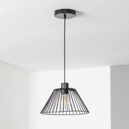 Brilagi - LED-riippuvalaisin vaijerilla CERIA WIRE 1xE27/40W/230V halkaisija 30 cm musta